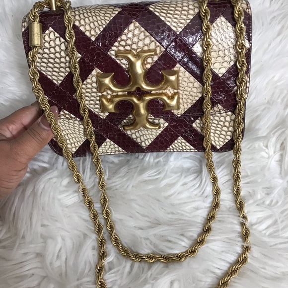 SOLD LIMITED Tory Burch Eleanor Snakeskin Crossbody Camera Bag - Picture 4 of 17